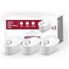 Stelton Cartucce per filtro dell'acqua Magnesium+, compatibili con caraffa filtrante Stelton e Brita Maxtra/Maxtra+, confezione da 3, colore bianco