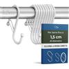 Blau Marité 10 ganci in metallo a forma di S con sistema anticaduta, per armadio e organizzazione multiuso, Nero, per barre fino a 2 cm di diametro