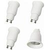 DZYDZR 4pcs Conversione Portalampada GU10 a E27 Adattatore Adatto Per Lampadine a LED