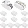 PH PandaHall 12pz Inserti per Cuscini per Orologi In Similpelle Bianca per Scatole Custodie Braccialetti Vendita Espositori per Braccialetti, 7.4x4.2x3.75cm