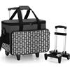 Yarwo Borsa Trolley Staccabile per Macchina da Cucire, Nero Motivo Freccia