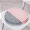 CXAFQ Cuscino rotondo per sedia, Coprisedia Imbottiti Rotondi, Staccabile, Grigio + rosa, per casa, ufficio, giardino, cuscino decorativo per terrazza tatami, sedia, per interni ed esterni