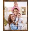 Giftgarden Cornice 20x25 PVC Marrone Rustico, Portafoto da Tavolo e Parete, Decorazione per Casa, Ufficio, Azienda,1 Pezzo