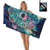 JINGTOPS Telo Mare Microfibra Grande con Borsa in Rete 180x80 Telo Palestra Ad Asciugatura Rapida, Leggero Compatto Telo Bagno Personalizzato Senza Sabbia, Coperta Mare Mandala (Mandala 180X80cm)