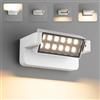 Aipsun 24W LED applique da esterno per interni, lampada da esterno a parete con pannello orientabile a 350° Applique da esterna per garage terrazza balcone, IP65, Bianco, 1500 lumen, 3000K