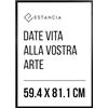 Estancia Cornice Portafoto Nera 59,4 x 81,1 cm (A1) Con Vetro Plexi Infrangibile | Cornice Grande Nera A1 | Cornice Portafoto din A1 | Telaio A1