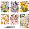 FOXCUP Fiori Secchi per Decorazioni 96Pezzi Fiori Pressati Secchi Naturali, Fiori Secchi Pressati Fiori Essiccati con Le Pinzette, Fiori Secchi per Bomboniere per Fai Da Te Candele Decorazioni Scrapbooking