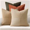 MIULEE Federe Cuscini per Divano in Velluto a Coste Serie Marrone Verde 50x50 Set 4 Pezzi Moderno Morbido Decorativa Copricuscini per Divano Camera da Letto
