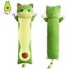 MUFEIRUO - Gatto lungo in peluche, 90 cm di lunghezza, in tessuto avocado, cuscino in peluche kawaii, giocattolo per gatti in peluche, cuscino per bambini e adulti
