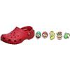 Crocs Classic Clog Unisex - Adulto Sabot, Zoccoli, Rosso (Pepper 6En), 42/43 EU Super Mario 5 Pack Shoe Charms, Multicolor, One Size