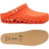 Scholl Clog Evo Arancione + Scholl Solette Antistatiche in Memory Cushion per Clog Evo - Arancione/Marrone