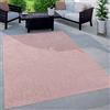 Paco Home Tappeto Per Esterno Balcone Terrazza Tappeto Cucina Monocolore Mélange, Dimensione:300x400 cm, Colore:Pink