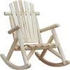 Outsunny Sedia a Dondolo da Giardino, Stile Adirondack in Legno di abete, Design Ergonomico, Color Legno 96x66x98cm