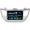 BXLIYER SXAUTO [6GB+128GB] Android 14 IPS Autoradio Per Hyundai Tucson (2014-2018) - Senza fili CarPlay/Android Auto - LED Camera + MIC - DAB Fast-boot Volante 360-Camera DSP QIFI AHD - 2 Din 9 Pollici