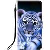 Sunrive Cover compatibile con Samsung Galaxy J5 2015, Custodia con supporto di stand e in Pelle artificiale per carte di credito Portafoglio Flip Chiusura Magnetica bumper(Q tigre)