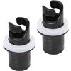 LQTSLFM Adattatore per Valvola Gommone, Valvole per Gommone Connettore Adattatore per Tubo, Nero Adattatore per Kayak, Riutilizzabile Adattatore Pompa Aria (Nero-2 Pezzi)