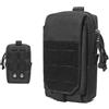 WnlahuWA 1 Pezzo Borsa da Cintura Tattica Smartphone, Borsello da Cintura Multifunzionale, Borsello Tattico, Nero, Marsupio Militare, Marsupio Uomo da Cintura, per Arrampicata, Campeggio, Caccia