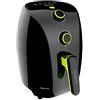 Cecotec Friggitrice ad Aria da 1,5 Litri Cecofry Compact Rapid Black. 900 W, senza Olio, Capacità per 400gr di Patate, Temperatura 200ºC, Tempo Aggiustabile fino 30 min, Nero