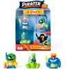 PIRATIX ADVENTURE WORLD Shark Treasure Series Confezione da 4, Contiene 4 Piratix, 1 'Cristallo' e 1 Sorpresa, 4 Accessori 'Cristal', Confezione da 4
