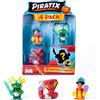 PIRATIX ADVENTURE WORLD Shark Treasure Series Confezione da 4, Contiene 4 Piratix, 1 'Cristallo' e 1 Sorpresa, 4 Accessori 'Cristal', Confezione da 6