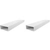 La Ventilazione CT1229B Tubo per Aerazione Canalizzata Rettangolare in PVC, Bianco, 1000 x 220 x 90 mm (Confezione da 2)