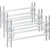 Relaxdays Grate per Finestre Antiscasso, 450x1000-1500 mm, Estensibili, Acciaio Robusto, Inferriate di Sicurezza, Grigio (Confezione da 3)