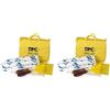 Brady SPC® by Brady Kit Anti-Inquinamento per Oli - Kit Assorbente per Sversamenti di Oli e Liquidi a Base di Petrolio, Include 10 Panni Assorbenti per Olio, 2 Calze, Guanti e Sacco per Smaltimento