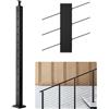 VEVOR Ringhiera per Recinzione da Balcone 1067x108x68 mm da Giardino Balcone Gradini in Acciaio Inox, Kit di Palo per Balaustrata da Terrazza, 1JZLGZXHS106VRA3X001V0