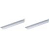 Alberts 490607 Profilo di livellamento | autoadesivo | alluminio, anodizzato argento | 900 x 39 mm (Confezione da 2)
