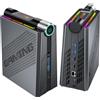NiPoGi AM08PRO Gaming Mini PC ΑΜD Ryzen 7 7735HS (fino a 4,75 GHz) Dual Band 32 GB DDR5 512 GB M.2 NVme/SATA SSD 3 modalità PC desktop PC Towers 4K Triple Display/WIFI 6/HDMI+Type-C