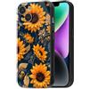 Yirlbey Cover per iPhone 15 6,1, Aesthetic Fiore Motivi Flower Disegno, Glitter Silicone Custodia Disegno per Ragazza Donne, Antiurto Anticaduta Protettiva Case per iPhone15, Girasole
