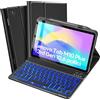 SOPPY Custodia con Tastiera Retroilluminata per Lenovo Tab M10 Plus 3rd Gen 10,6 2022, Custodia Wireless Rimovibile Magnetica Layout Italiana per Lenovo M10 Plus 3rd Gen (TB-125FU/128FU/128XU), Nero