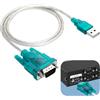 SopwMap 80 cm Cavo Convertitore da USB a Seriale RS-232 DB9 (9 Pin), Adattatore Maschio con Chipset Prolifico e Dadi Esagonali, Compatibile con Windows 11/10/8.1/8/7/VISTA/XP, Mac OS X 10.6+, Linux 2.4+