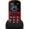 artfone CS182 Telefono Cellulare per Anziani con Tasti Grandi丨Funzione SOS丨Chiamata Rapida丨Base di Ricarica丨Funzione di orario丨1.8 Display丨Doppia SIM GSM Cellulare senior丨Volume alto丨Radio - Rosso