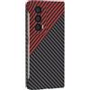 COQUE per Honor Magic V2, le custodie pieghevoli per telefoni Honor Magic V2 Carbon Series Flip Series(Rosso)
