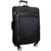 MY TRAVEL BAG Trolley da viaggio in tessuto espandibile con ruote gemelle (M/L/XL/XXL o set da 4) bagagli morbidi, Nero , Handgepäck (55cm), Valigetta in tessuto con ruote gemelle