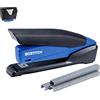 Bostitch Executive - Cucitrice 3 in 1, include levapunti integrato, pinzatura con un dito, senza sforzo, capacità di 20 fogli, pinzatrice a molla, colore: blu navy