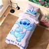 Disney Stitch Set Copripiumino e Federa, Accessori Camera da Letto, Singola o Doppia (Rosa Stitch Singolo)