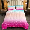 Loussiesd Set di biancheria da letto con Trapunta trapuntato a stella, per bambini, per ragazze, colore: arancione, blu, rosa, set per letto 230x220cm