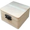 ZYWUOY 5 scatole portaoggetti in legno tinta unita in legno naturale scatola di immagazzinaggio scatola piccola grande grande scatola portagioie 8 x 8 x 4,5 cm