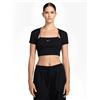 Nike Crop W - T-shirt - Donna - Nero