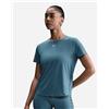 Nike Dri Fit One Small Logo W - T-shirt Training - Donna - Blu