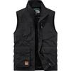 KTWOLEN Uomo Fotografia Gilet Multitasche Campeggio Fotografia Giacca Senza Maniche Giubbino da Lavoro Smanicato Gilet da Pesca, Nero, M