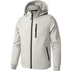 TONY BACKER Giacca Jacket Uomo In Softshell Impermeabile Antivento con Cappuccio Giubbotto Caldo Per Trekking Casual 6860 (IT, Testo, XL, Regular, Regular, GRIGIO-60)