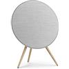 Bang & Olufsen Beosound A9 (5a gen) - Altoparlante Wi-Fi per uso domestico, autoportante, con gambe in legno di rovere, per un suono raffinato che riempie la stanza - Naturale Alluminio