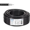 EDISION OCX-25 Cavo Coassiale 25m Antenna TV SAT Esterno/Interna PE Nero, Rame CU/AL, 17PAtC, CPR Fca, Classe A per DVB-S2/T/T2/C, RADIO, Bobina
