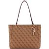 GUESS Noelle-Borsa Piccola per Natale, Tote Bag, Tracolla Donna, Logo Latte, Taglia Unica