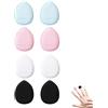 LLGSDLL Confezione da 8 spugne piumino da cipria, mini frullatore di bellezza dischetti per trucco viso occhi con cinturino porta dito per fondotinta liquido Costume di Halloween festival trucco cosmetici