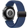 MroTech Compatible con Cinturino Samsung Galaxy Watch 5/5 Pro/4/4 Classic/Active,Cinturino Compatible con Amazfit GTS/GTR 42mm/Bip,20mm Cinturino Nylon Intrecciato Bracciale Magnetica,Blu Marino