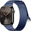 MRVOEBC Cinturino in Acciaio inox Compatibile con Apple Watch Ultra 49mm 46mm 45mm 44mm 42mm 41mm 40mm 38mm, Cinturino Compatibile con iWatch Series 10/9/8/7/6/5/4/3/2/1/SE